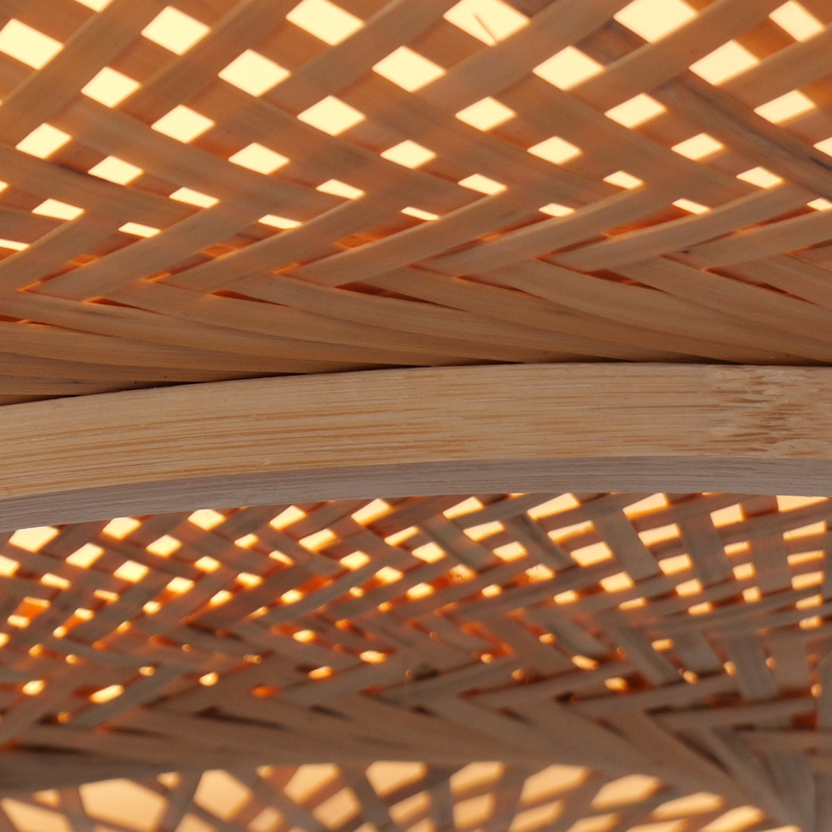 Japanese Style Bamboo Flush Mount Minimalist Living Room Ceiling Light
