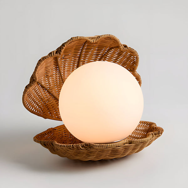 Iris Clam Shell Table Lamp Coastal Seashell Bedside Light
