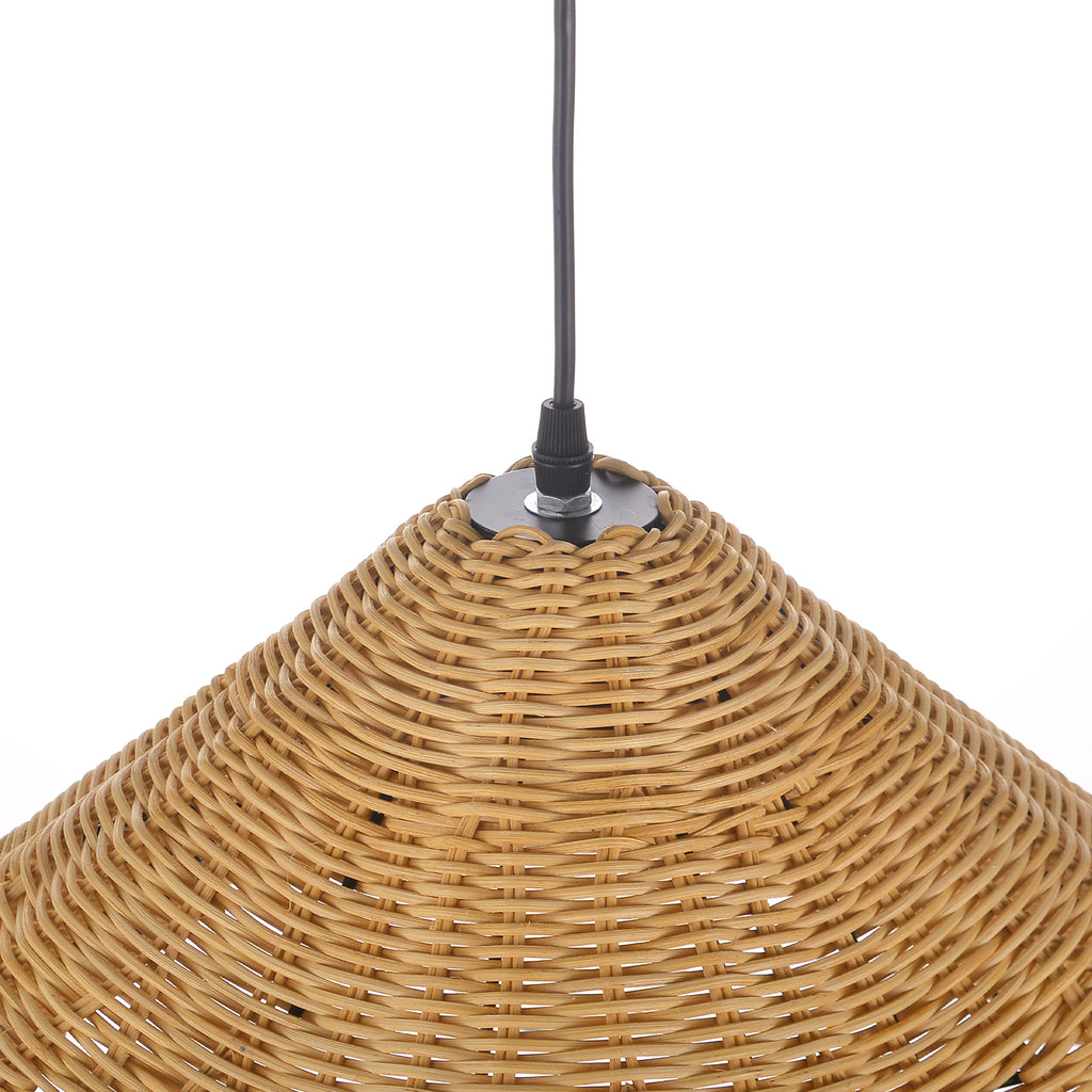 Mid-Century Modern Rattan Chandelier Living Room Pendant Light