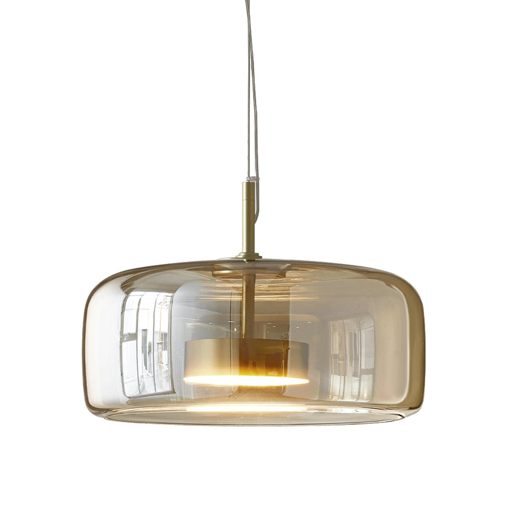 Modern Simple Amber Glass Pendant Light Dining Room Chandelier
