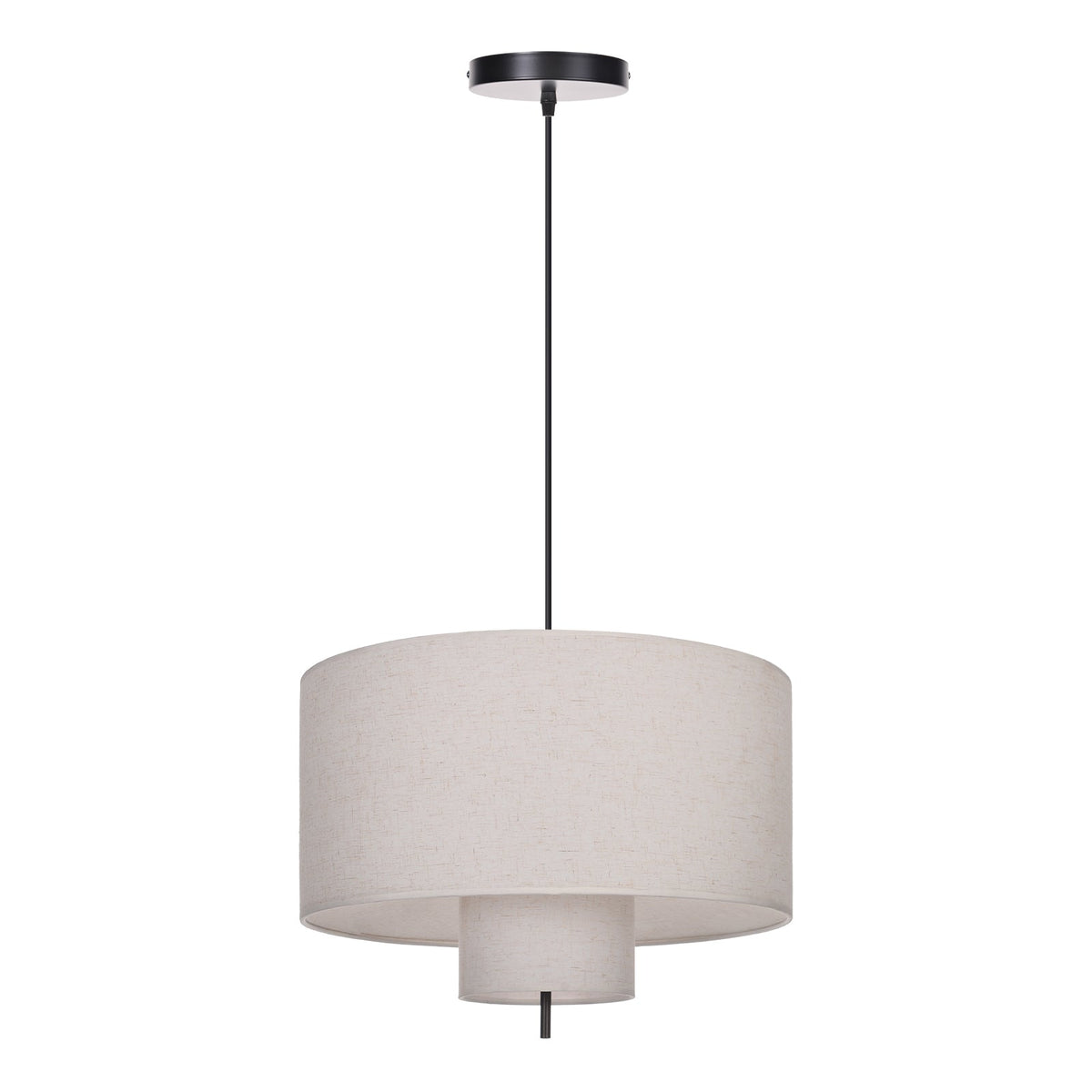 Modern Fabric Cylinder Pendant Light Minimalist Drum Chandelier