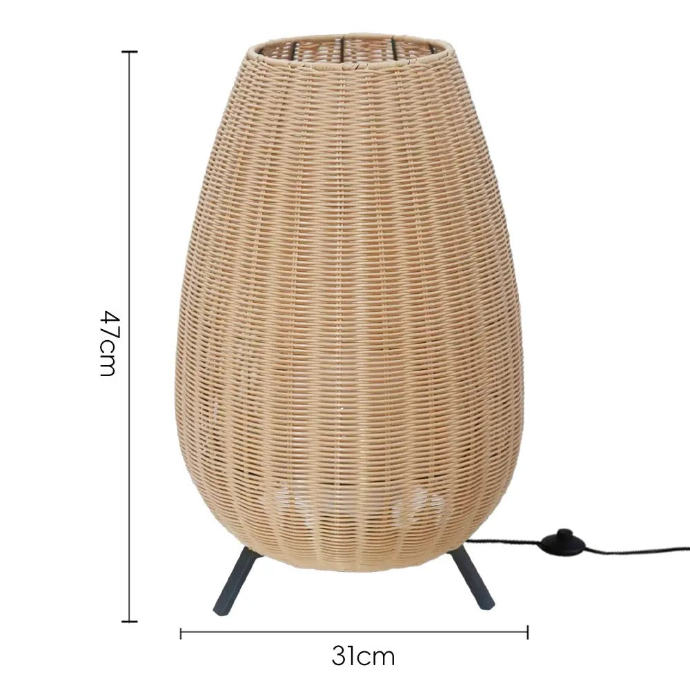 Outdoor Waterproof Rattan Lawn Floor Lamp Villa Courtyard Light