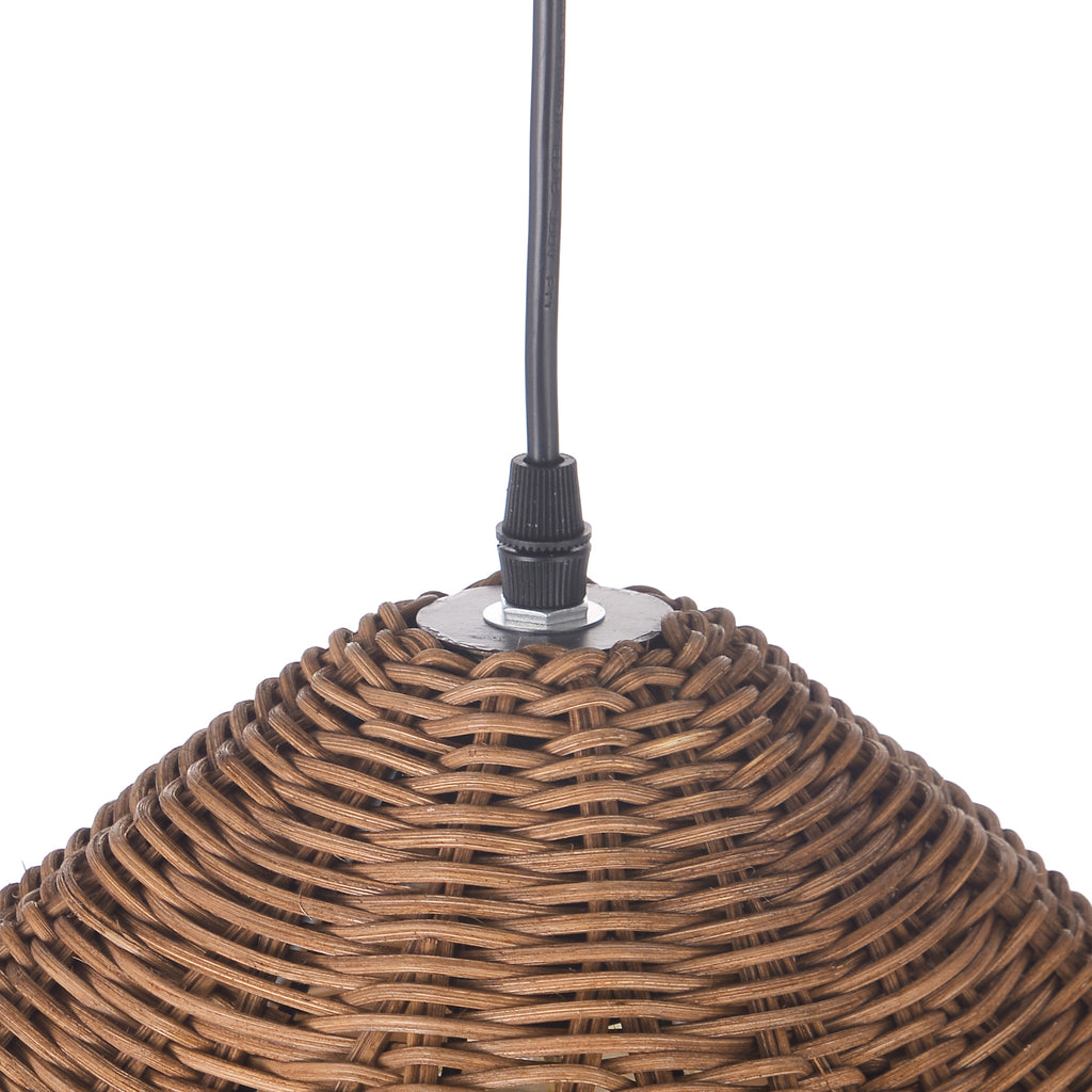 Mid-Century Modern Rattan Chandelier Living Room Pendant Light