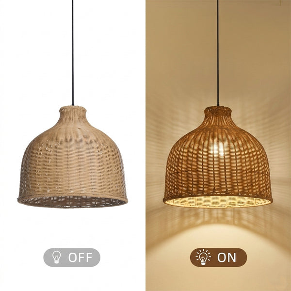 Weatherproof Woven Pendant Lamp Outdoor Courtyard & Garden Lighting