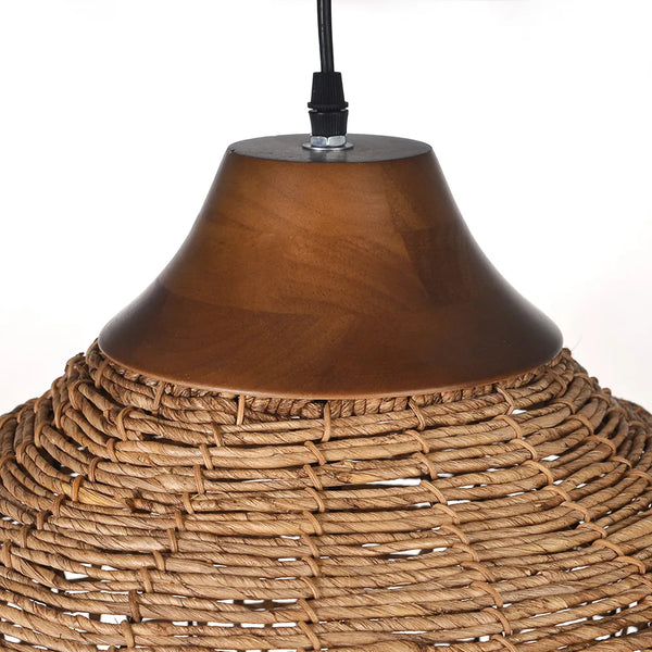 Oversized Wabi-Sabi Rattan Pendant Light Large Kitchen Island Fixture