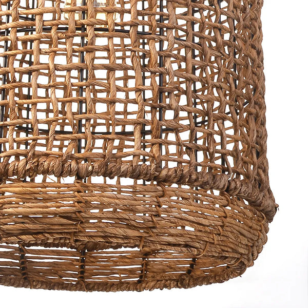Oversized Wabi-Sabi Rattan Pendant Light Large Kitchen Island Fixture