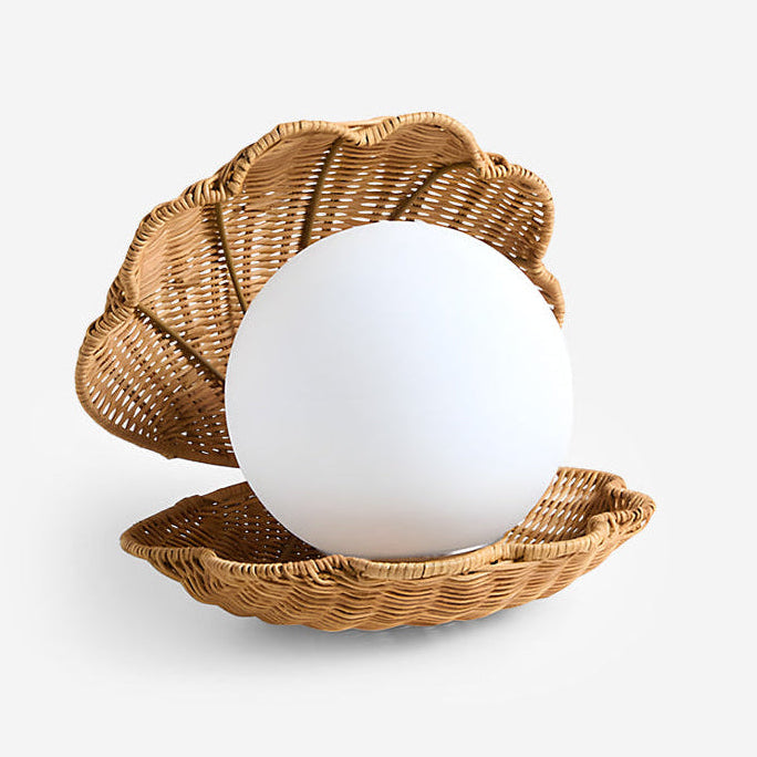 Iris Clam Shell Table Lamp Coastal Seashell Bedside Light