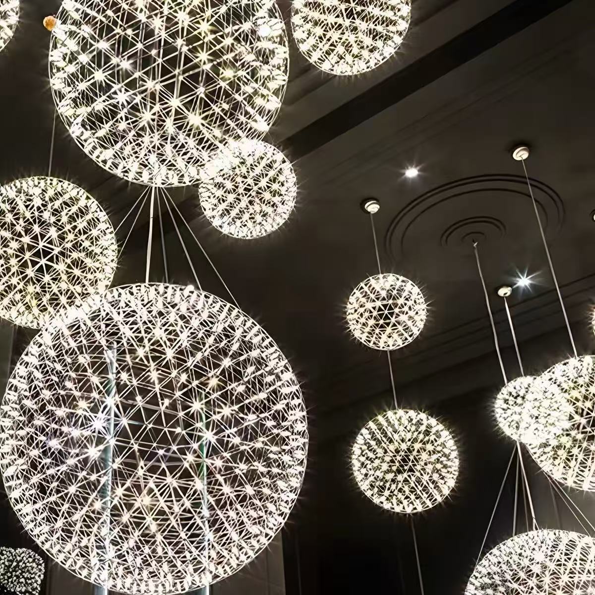 Stainless Steel LED Firework Pendant Light Raimond-Style Chandelier