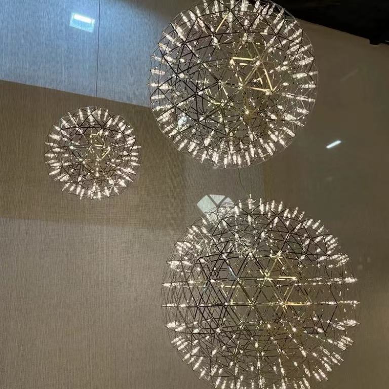 Stainless Steel LED Firework Pendant Light Raimond-Style Chandelier