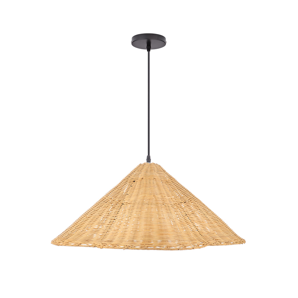 Mid-Century Modern Rattan Chandelier Living Room Pendant Light