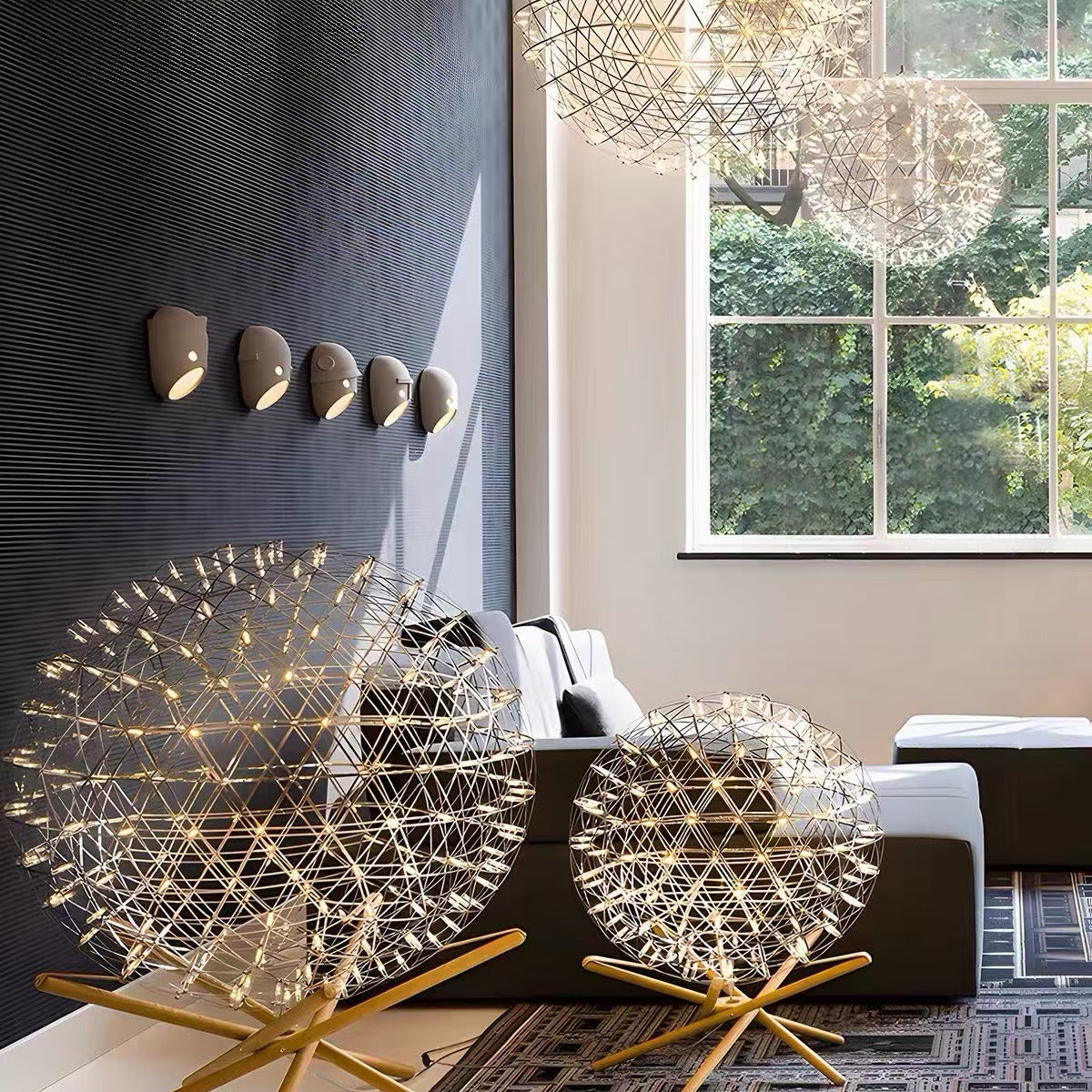Stainless Steel LED Firework Pendant Light Raimond-Style Chandelier