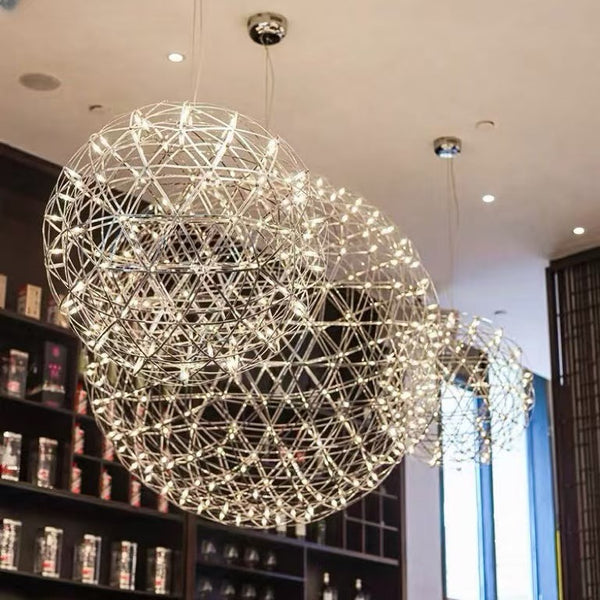 Stainless Steel LED Firework Pendant Light Raimond-Style Chandelier