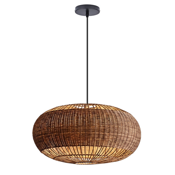 Commercial Rattan Pendant Light Wabi-Sabi Cafe & Restaurant Chandelier