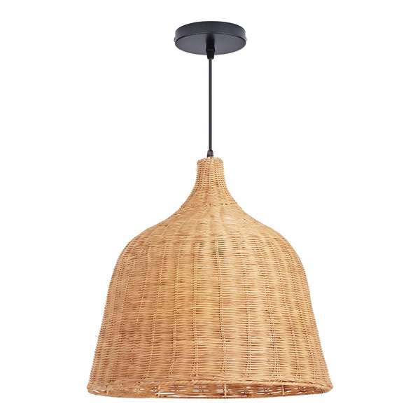 Handwoven Boho Pendant Light Natural Wicker Dining Chandelier