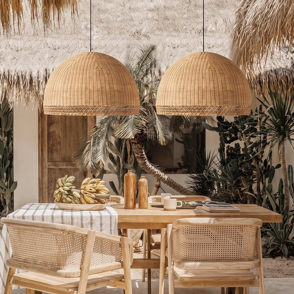 Farmhouse Vintage Rattan Chandelier Handmade Woven Dining Light Secondary image