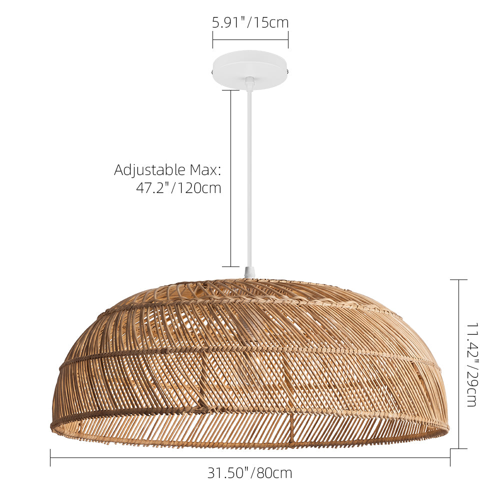 Modern Boho Rattan Pendant Light Woven Hanging Ceiling Lamp