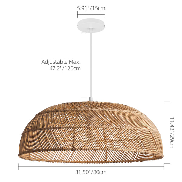 Modern Boho Rattan Pendant Light Woven Hanging Ceiling Lamp