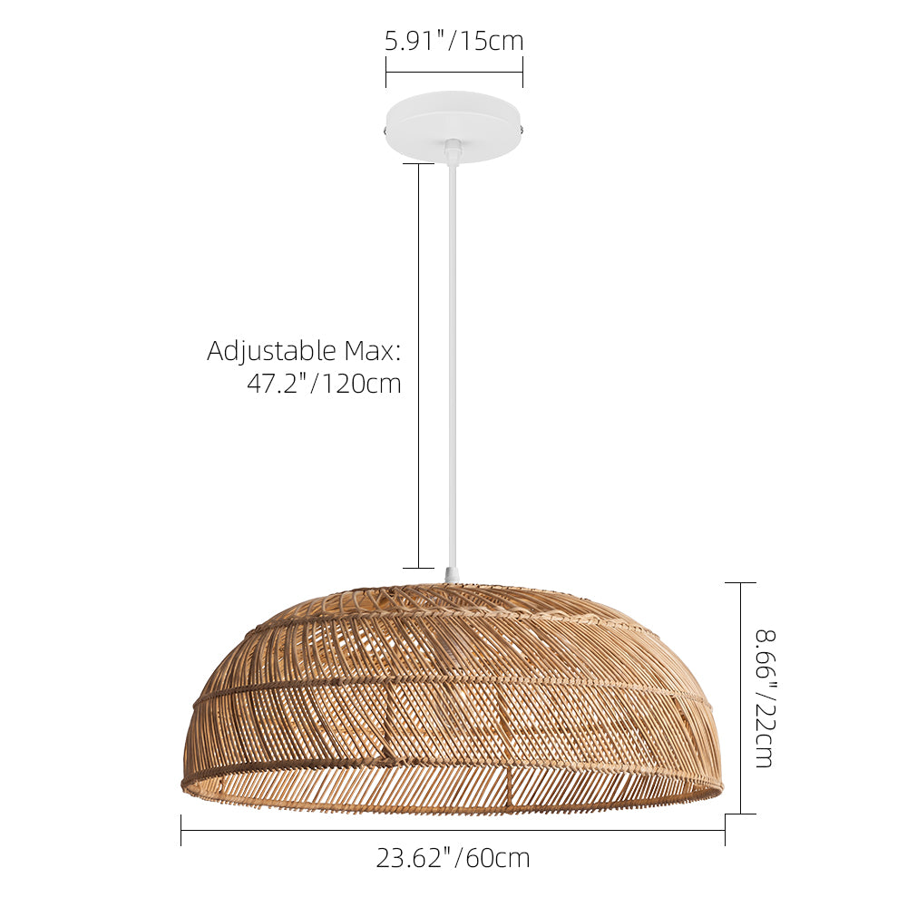Modern Boho Rattan Pendant Light Woven Hanging Ceiling Lamp