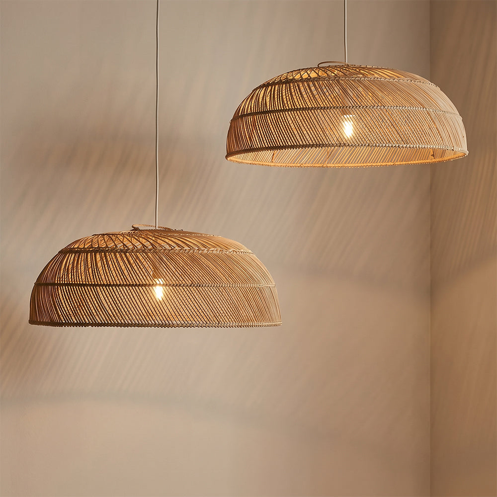 Modern Boho Rattan Pendant Light Woven Hanging Ceiling Lamp