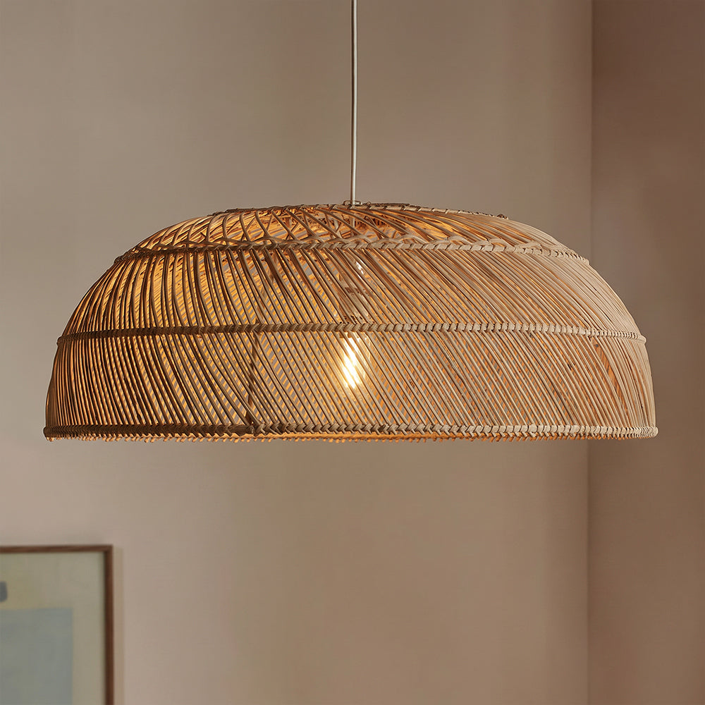Modern Boho Rattan Pendant Light Woven Hanging Ceiling Lamp