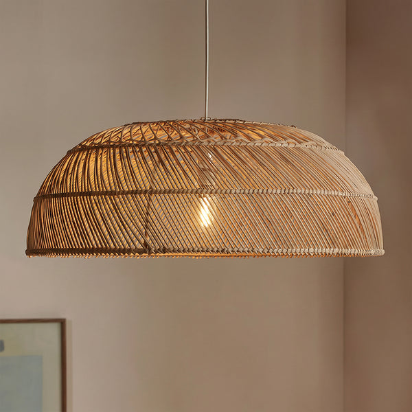 Modern Boho Rattan Pendant Light Woven Hanging Ceiling Lamp