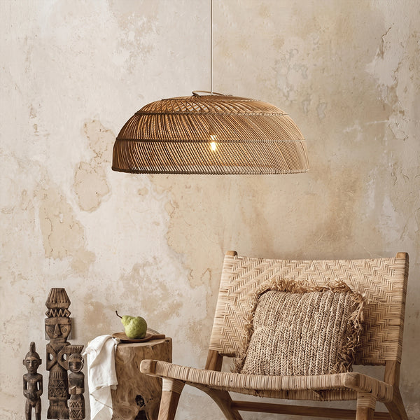 Modern Boho Rattan Pendant Light Woven Hanging Ceiling Lamp