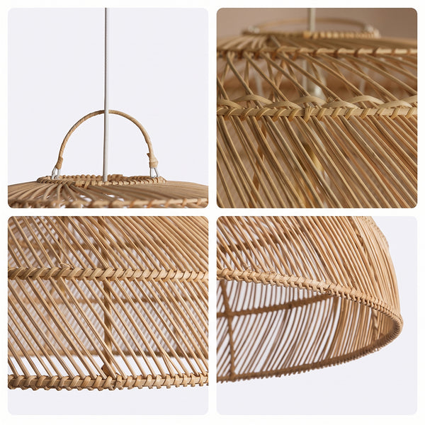 Modern Boho Rattan Pendant Light Woven Hanging Ceiling Lamp