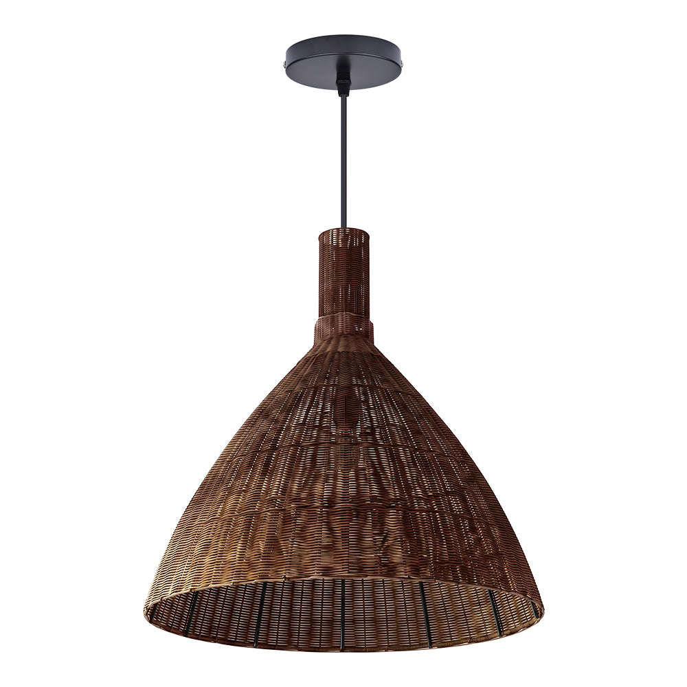 Wabi-Sabi Rattan Pendant Light Retro Artisan Dining Chandelier