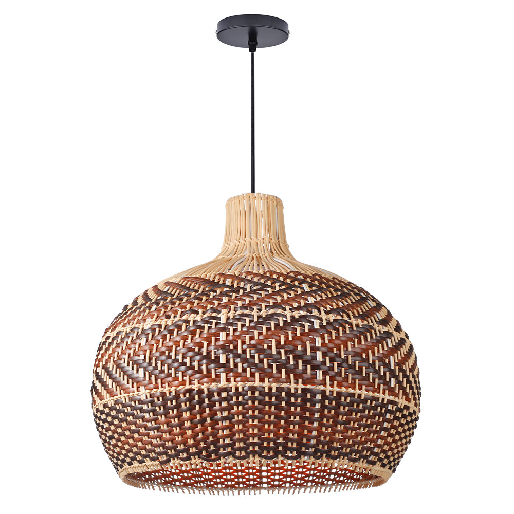Dramatic Rattan Pendant Light Handmade Kitchen Island Chandelier