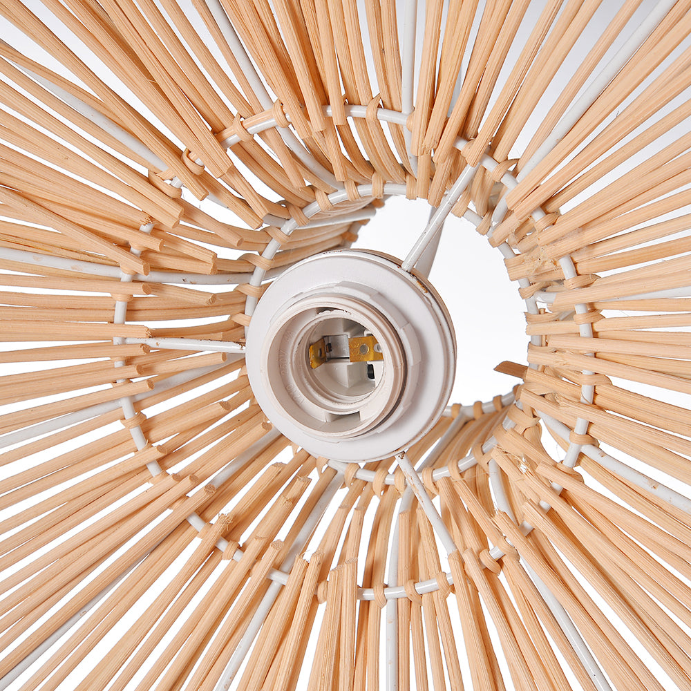 Dramatic Rattan Pendant Light Handmade Kitchen Island Chandelier