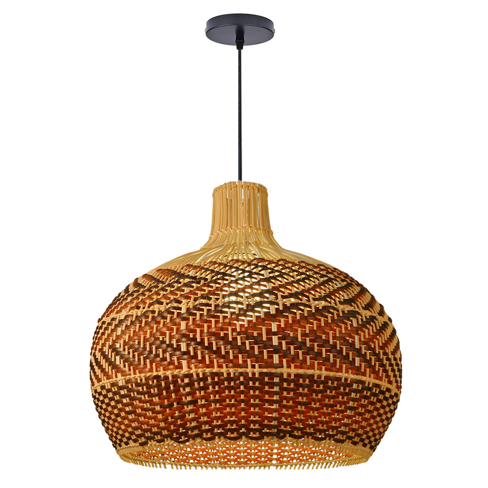 Dramatic Rattan Pendant Light Handmade Kitchen Island Chandelier