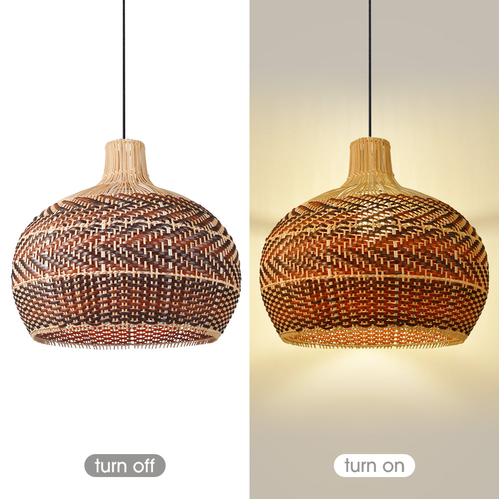 Dramatic Rattan Pendant Light Handmade Kitchen Island Chandelier