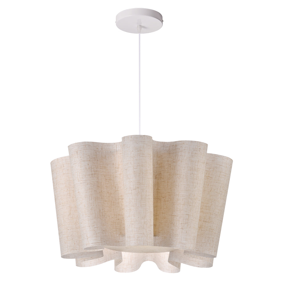 Nordic Pleated Fabric Pendant Light Vintage Handmade Chandelier