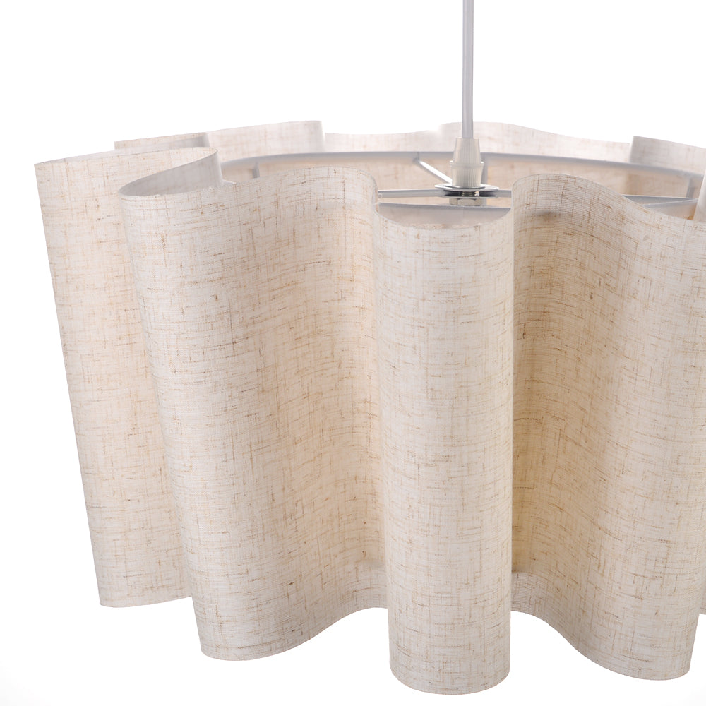 Nordic Pleated Fabric Pendant Light Vintage Handmade Chandelier