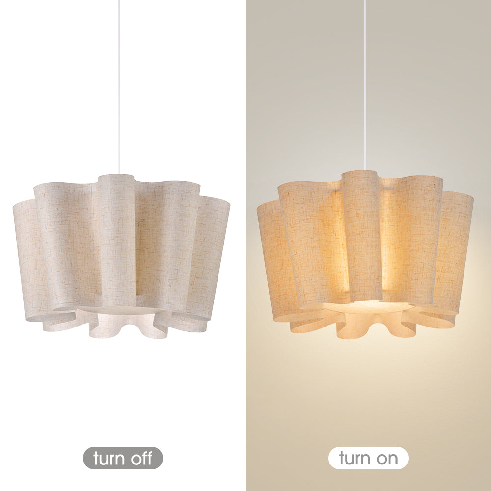 Nordic Pleated Fabric Pendant Light Vintage Handmade Chandelier
