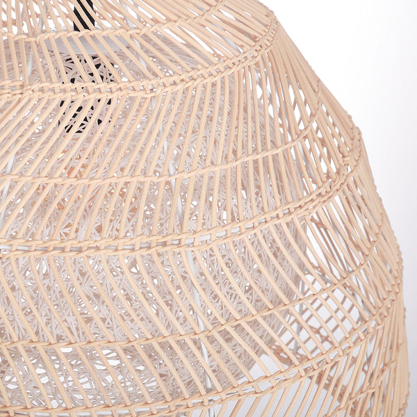 Simple Basket Rattan Pendant Light Woven Wicker Lampshade