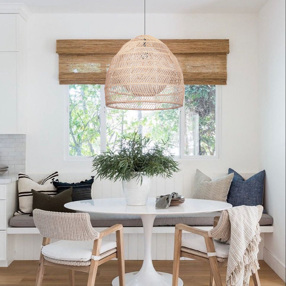 Simple Basket Rattan Pendant Light Woven Wicker Lampshade Main image