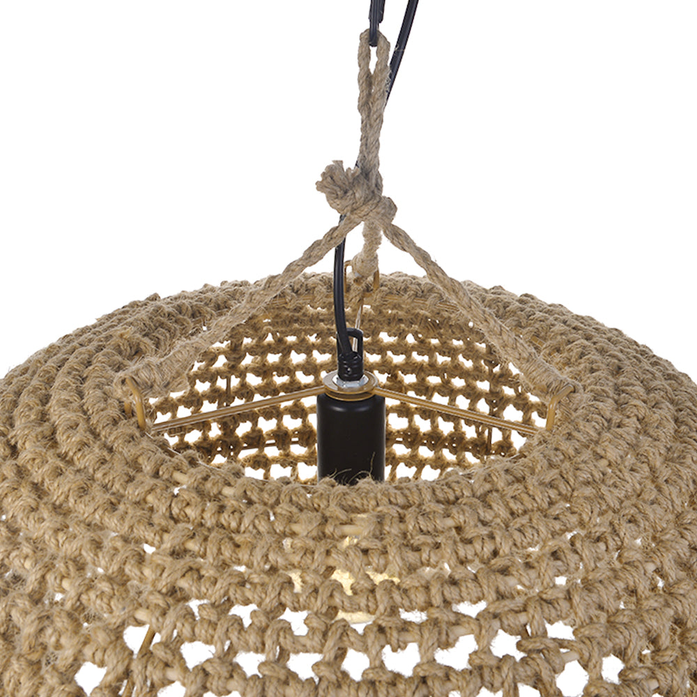 Japanese Rattan & Hemp Pendant Light Kitchen Counter Chandelier