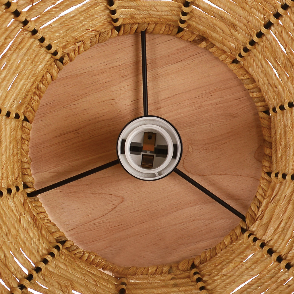 Oversized Wabi-Sabi Rattan Pendant Light Large Kitchen Island Fixture
