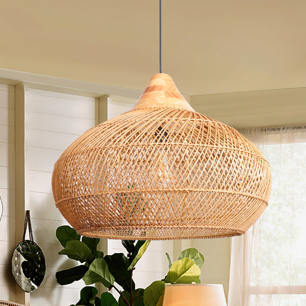 Southeast Asian Rattan Pendant Light Wabi-Sabi Retro Chandelier