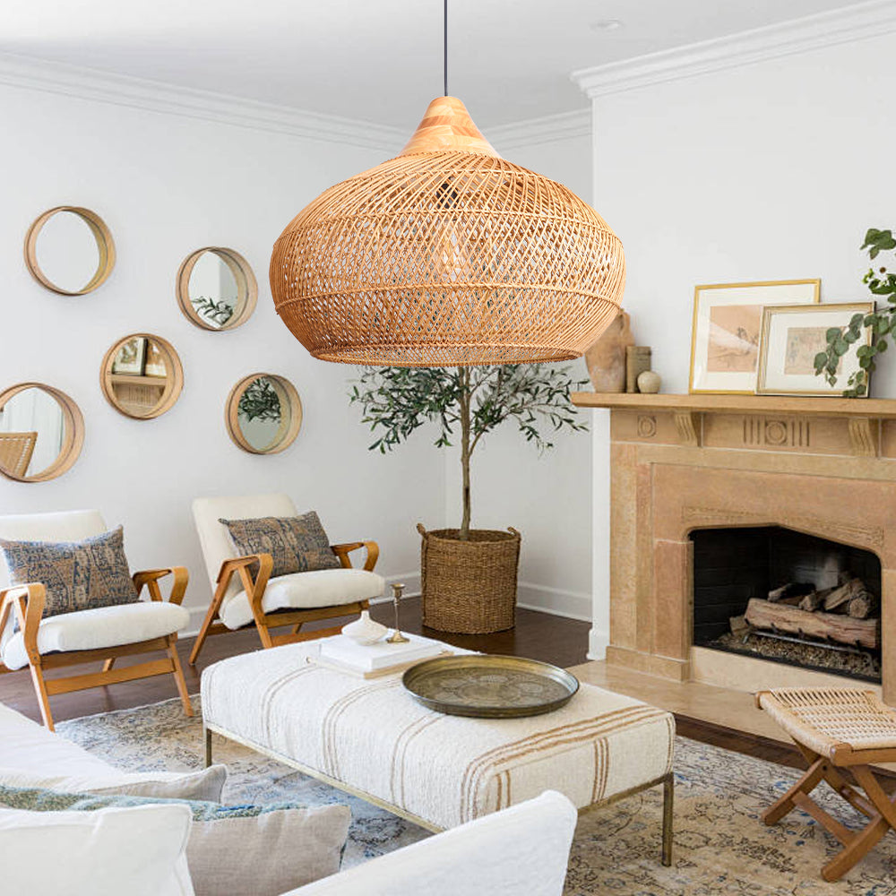 Southeast Asian Rattan Pendant Light Wabi-Sabi Retro Chandelier Main image