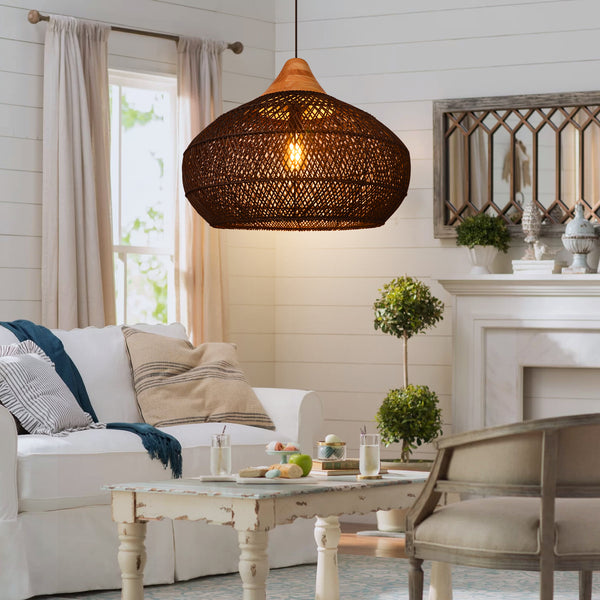 Southeast Asian Rattan Pendant Light Wabi-Sabi Retro Chandelier