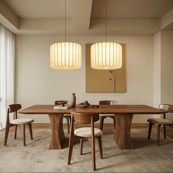 Wabi-Sabi Imitation Silk Pendant Light Japanese Minimalist Chandelier