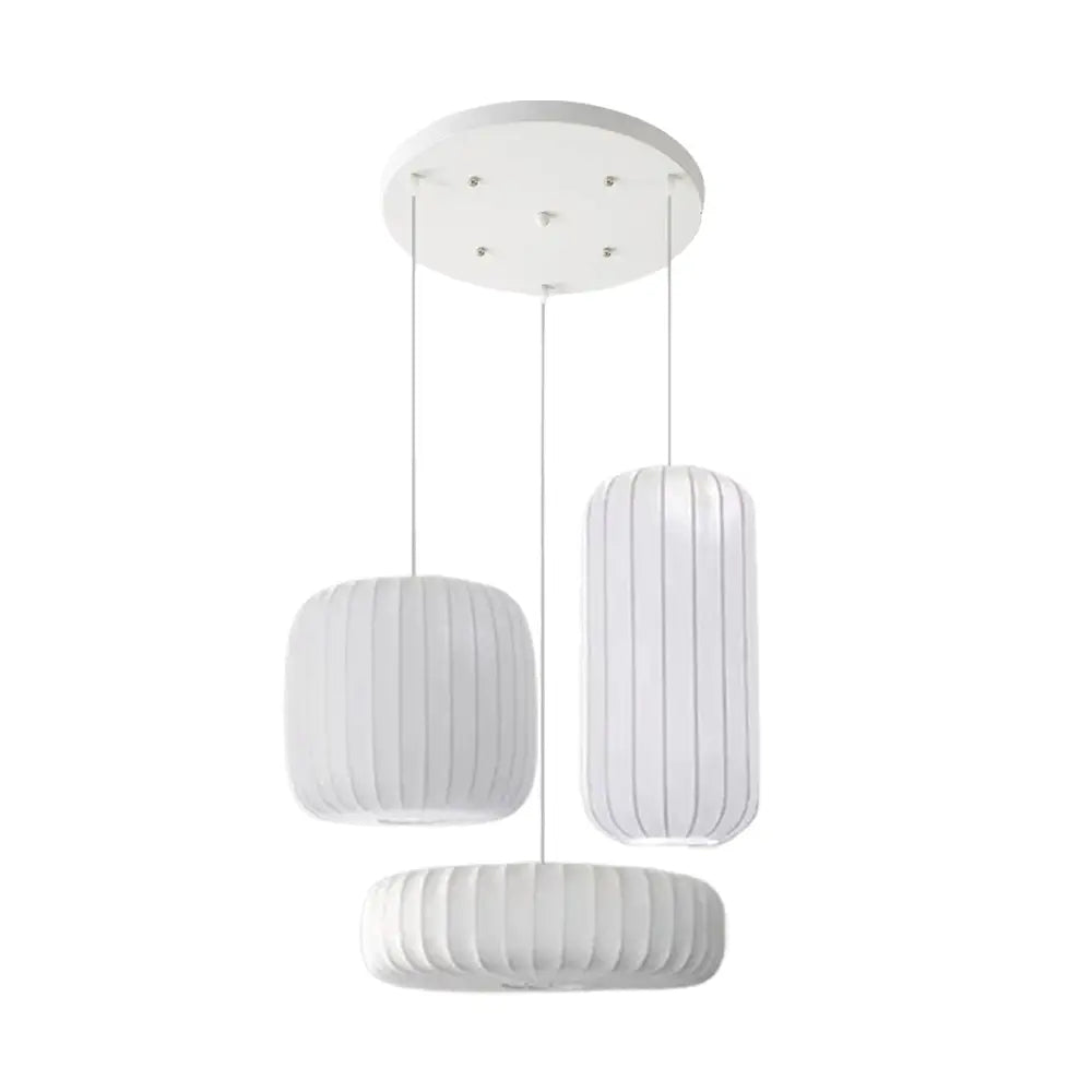 Wabi-Sabi Imitation Silk Pendant Light Japanese Minimalist Chandelier