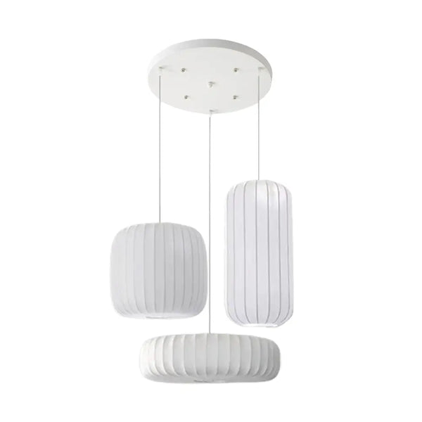 Wabi-Sabi Imitation Silk Pendant Light Japanese Minimalist Chandelier