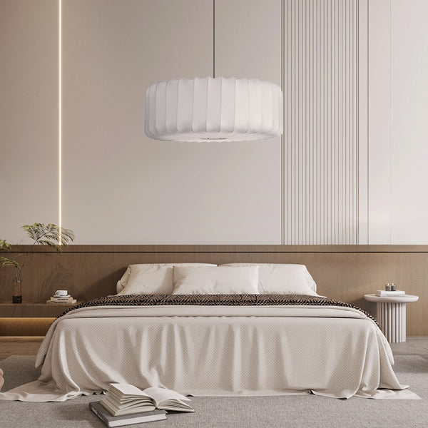 Wabi-Sabi Imitation Silk Pendant Light Japanese Minimalist Chandelier