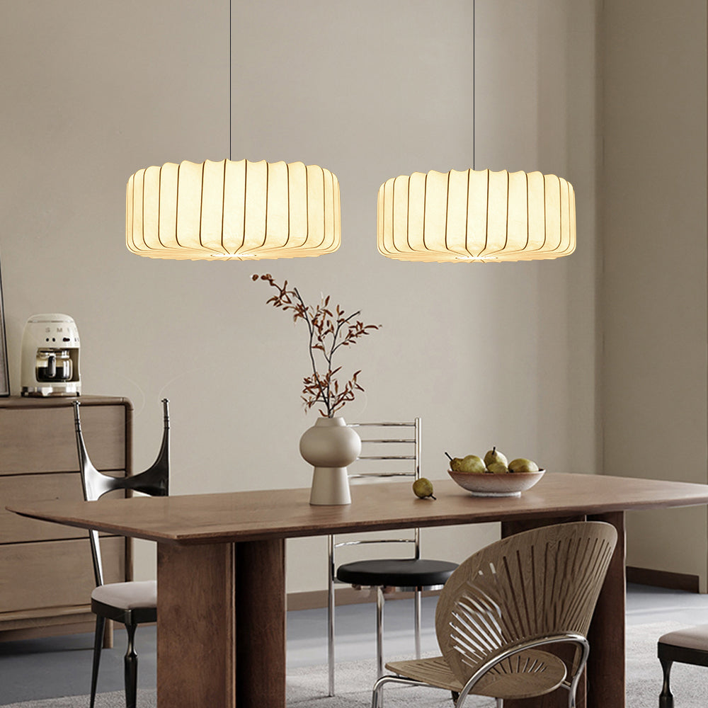 Wabi-Sabi Imitation Silk Pendant Light Japanese Minimalist Chandelier