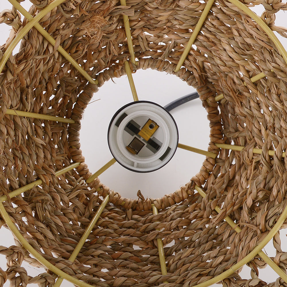 Teardrop Seagrass Pendant Light Hand-Woven Island Chandelier