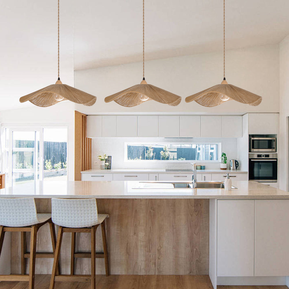 Handcrafted Hemp Rope Pendant Light Kitchen Island Hanging Fixture