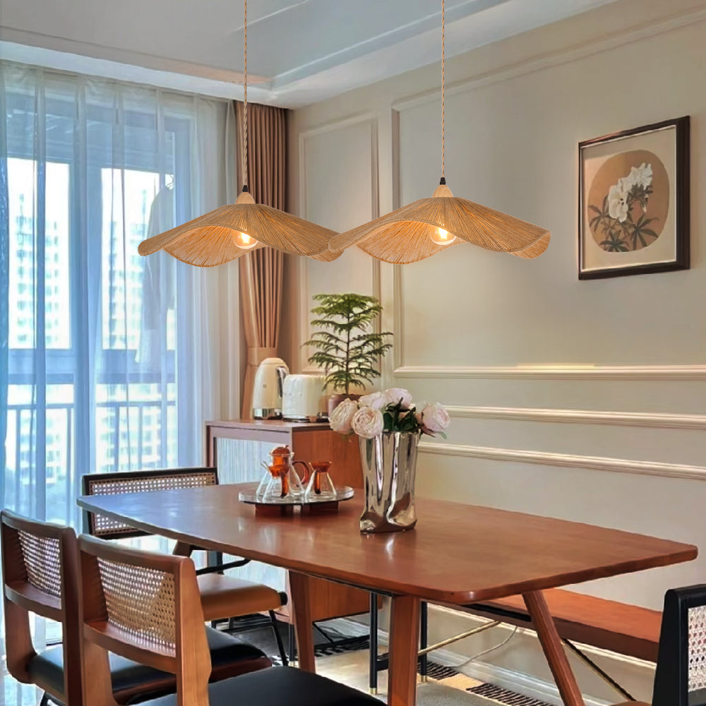 Handcrafted Hemp Rope Pendant Light Kitchen Island Hanging Fixture